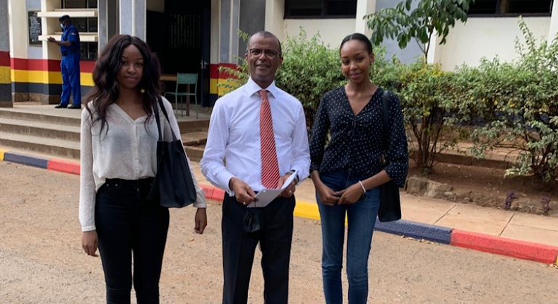 Cheryl and Stephanie with Murgor at Langata DCIO offices on October 25, 2021. 