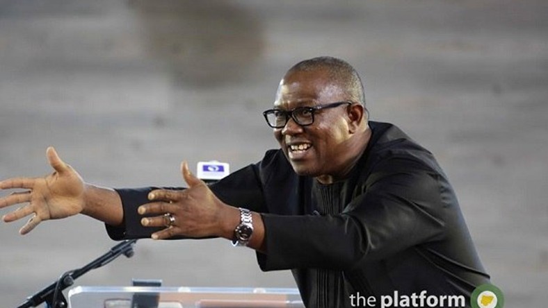 Mr. Peter Obi, Ex-Governor of Anambra State, Addressing the audience at the Platform, 2017 (Platform)