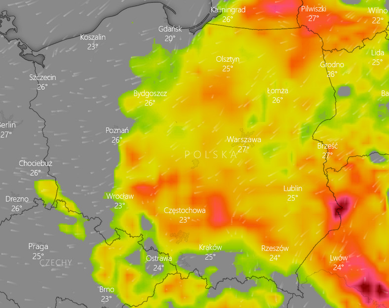 Prognoza pogody w piątek - godz. 18 - będzie burzowo