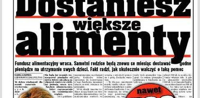 Samotne matki dostaną wyższe alimenty