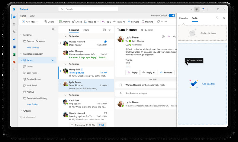 Nowy Outlook beta dla Windows