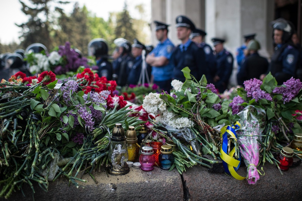 Odessa w żałobie po pożarze, w którym zginęło 31 osób. Fot. EPA/ALEXEY FURMAN