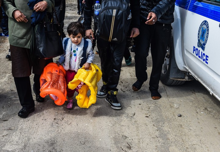 Uchodźcy z Afganistanu u wybrzeży wyspy Lesbos