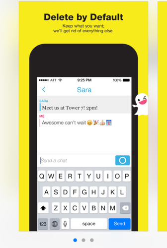 <strong>SnapChat</strong><br /><br />

Aplikacja bardzo popularna wśród młodych ludzi, mimo, że ma reputację jako wykorzystywaną do sextingu (wysyłaniu za pośrednictwem telefonu/smartfonu swoich nagich zdjęć). <br /><br />

Głównym jej problemem jest to, że stwarza złudzenie prywatności w rzeczywistości jej nie dostarczając.<br /><br />

Snapchat umożliwia przesłanie wiadomości, obrazów, które wyświetlają się na urządzeniu tylko przez 10 sekund, po czym znikają z ekranu. Zdjęcia jednak nie znikają dla wszystkich, osoba, która chce skompromitować jednostkę może zrobić zrzut ekranu lub wykorzystać inne aplikacje, które potrafią przechwytywać pozornie bezpieczne obrazy. <br /><br />