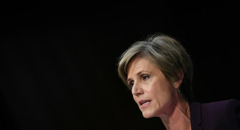 Former acting attorney general Sally Yates testifies in the Senate that she warned the White House that national security advisor Michael Flynn could be blackmailed by the Russians