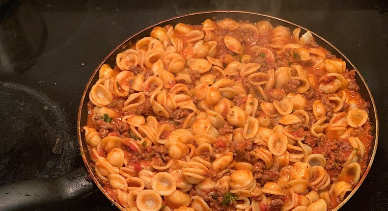 I've made many of Ina Garten's pasta recipes, including her weeknight bolognese (pictured).Anneta Konstantinides/Insider