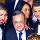 Florentino Perez z Sergio Ramos i Christiano Ronaldo