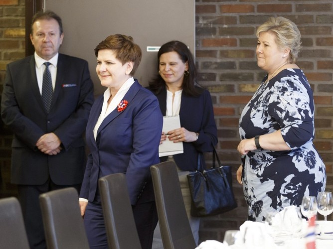 Beata Szydło i Erna Solberg