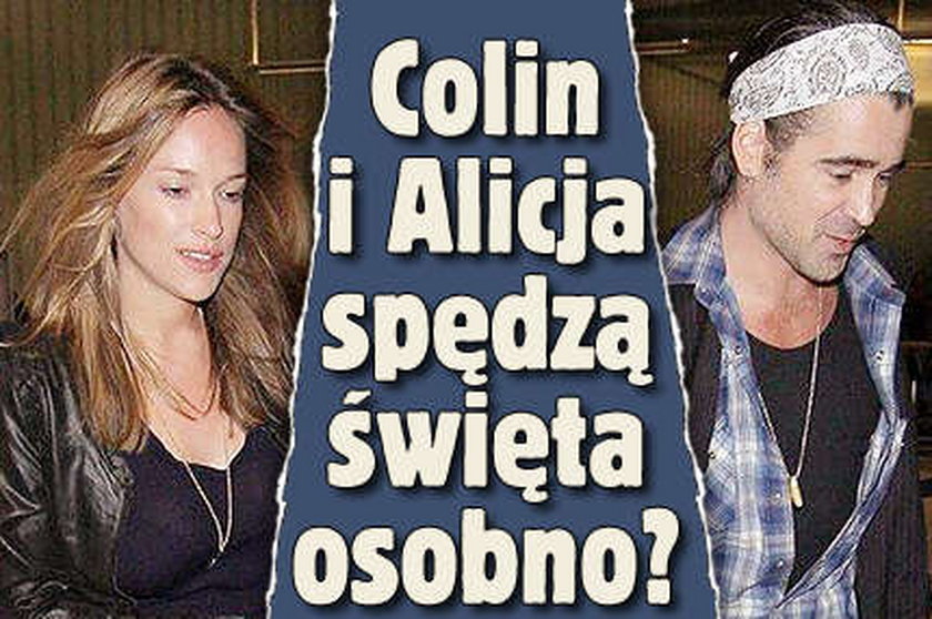 Colin i Alicja spędzą święta osobno?