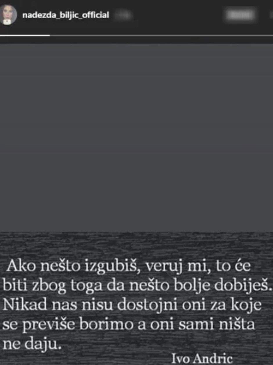 Objava Nadežde Biljić