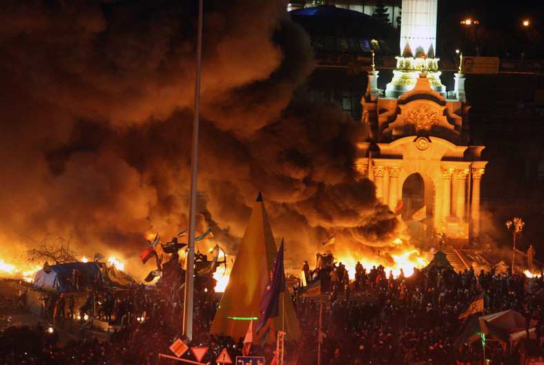 Protesty na Ukrainie. Fot. EPA/IGOR KOVALENKO/PAP/EPA