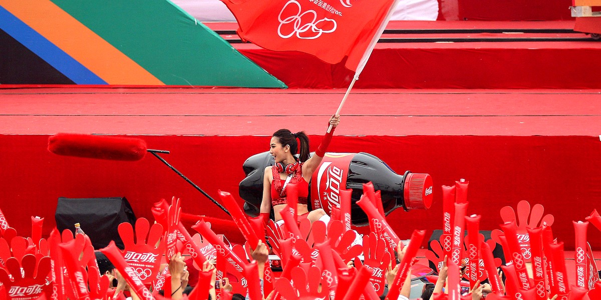 Coca-Cola held a massive Olympics celebration in Beijing in 2012