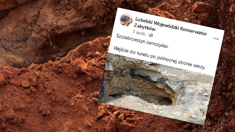 O tunelu nie wspominają "żadne źródła historyczne" (screen z Facebook/Lubelski Wojewódzki Konserwator Zabytków)