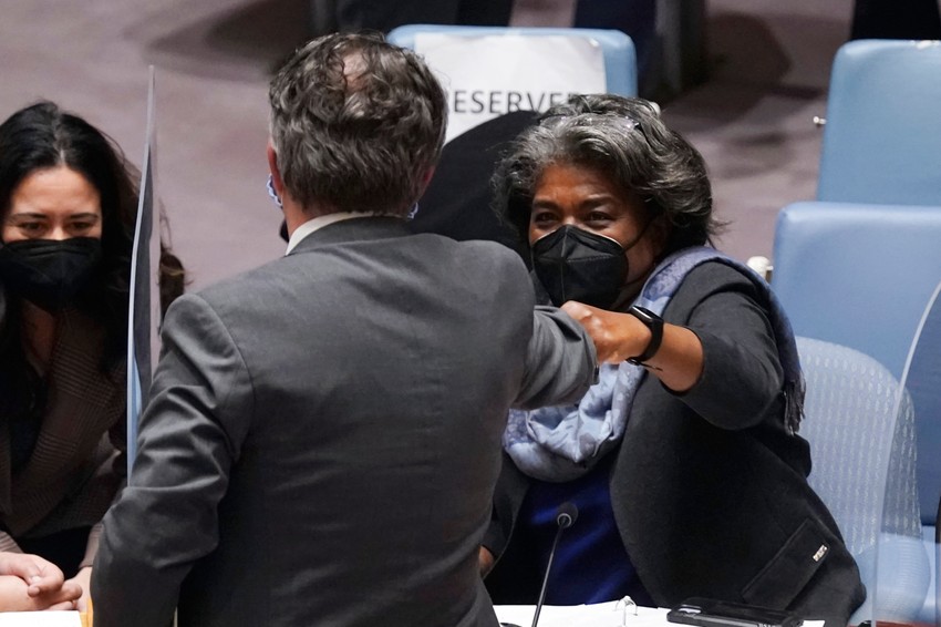 Savet bezbednosti UN, Ambasadorka SAD u UN Linda Tomas-Grinfild, Ambasador Ukrajine pri UN Sergej Kislica 