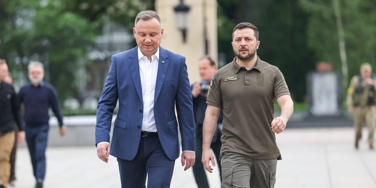 Andrzej Duda i Wołodymyr Zełenski - spotkanie w cztery oczy w Ukrainie