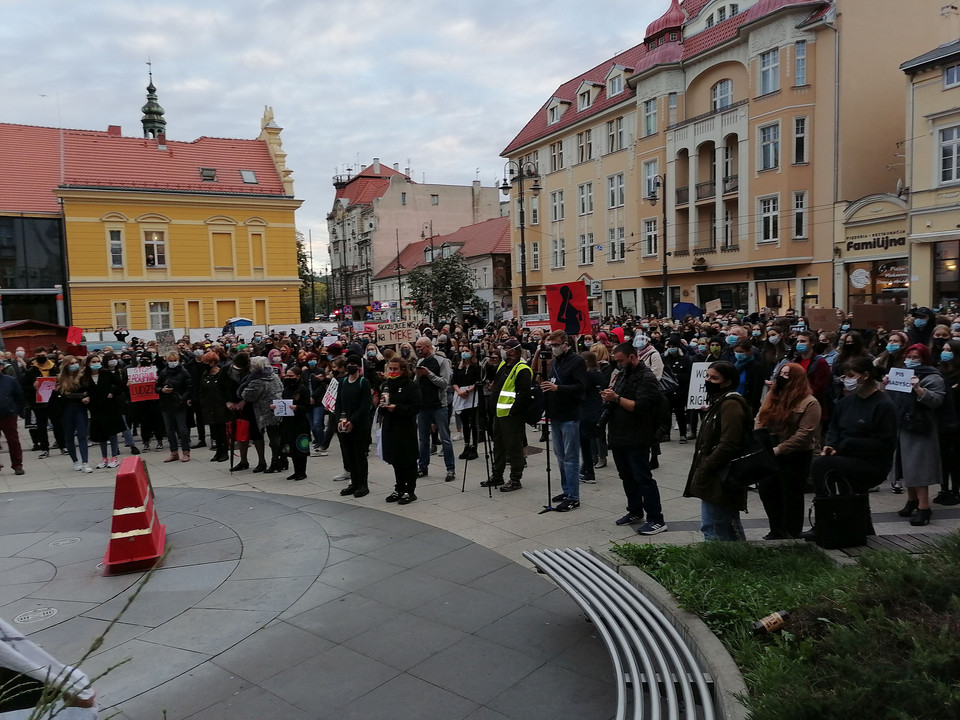 Protest w obronie praw kobiet w Bydgoszczy