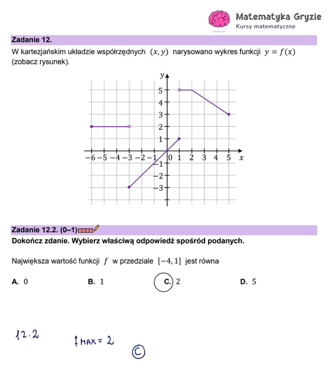 Arkusz CKE i odpowiedzi. Matematyka, poziom podstawowy formuła 2023 - zadanie 12.2