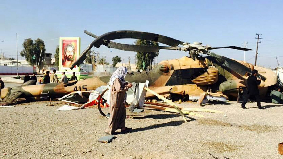 IRAQ CONFLICTS (Iraqi helicopter downed in Samara)