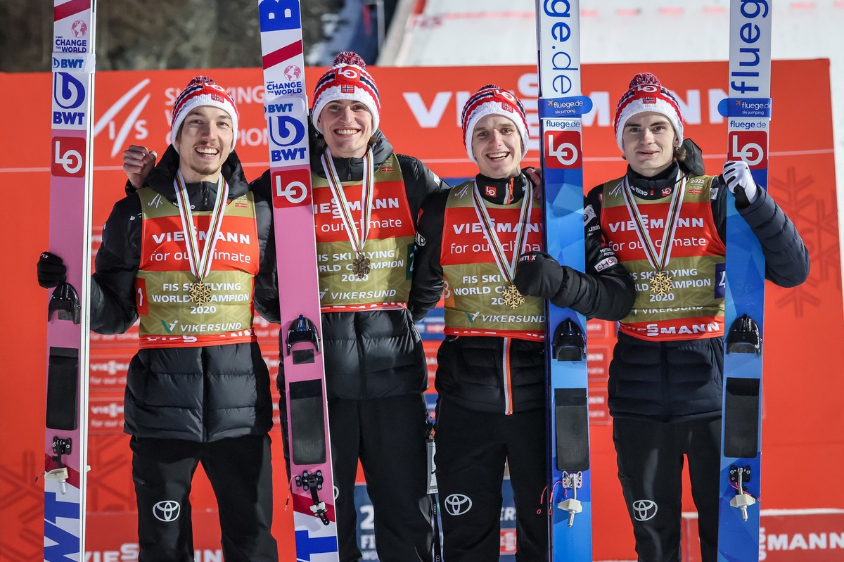 Johann Andre Forfang, Daniel Andre Tande, Halvor Egner Granerud i Marius Lindvik