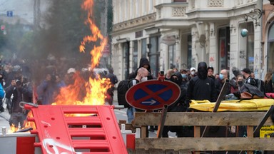 Demonstracja w Lipsku. Płonęły barykady [ZDJĘCIA]