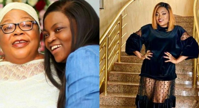 Funke Akindele and mum (TribuneOnline)