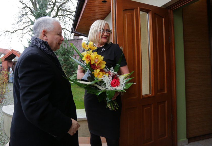 Jarosław Kaczyński w Łodzi u Joanny Kopcińskiej