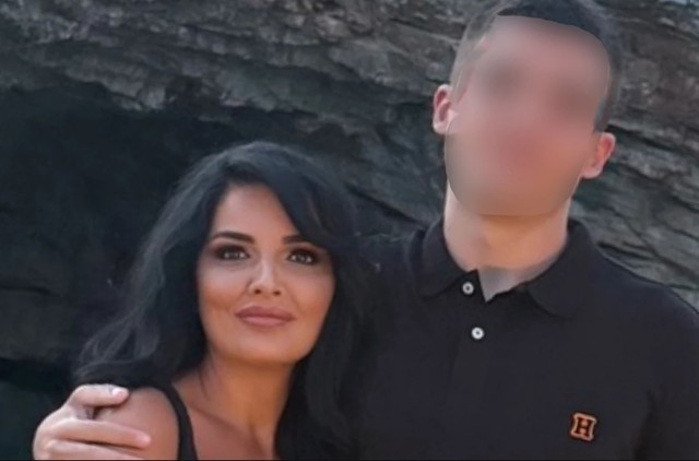 Milena Popović sa sinom