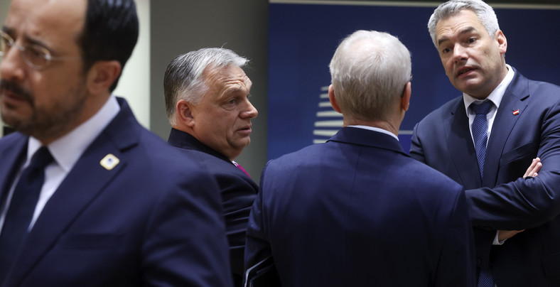 Viktor Orban wśród przywódców na szczycie Rady Europejskiej (14.12.2023)