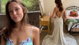 Emmali Osterhoudt  stumbled upon her dream wedding dress at Goodwill.Emmali Osterhoudt