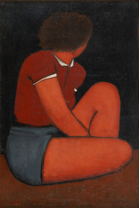 Jerzy Nowosielski, "Siedząca gimnastyczka" (1951)