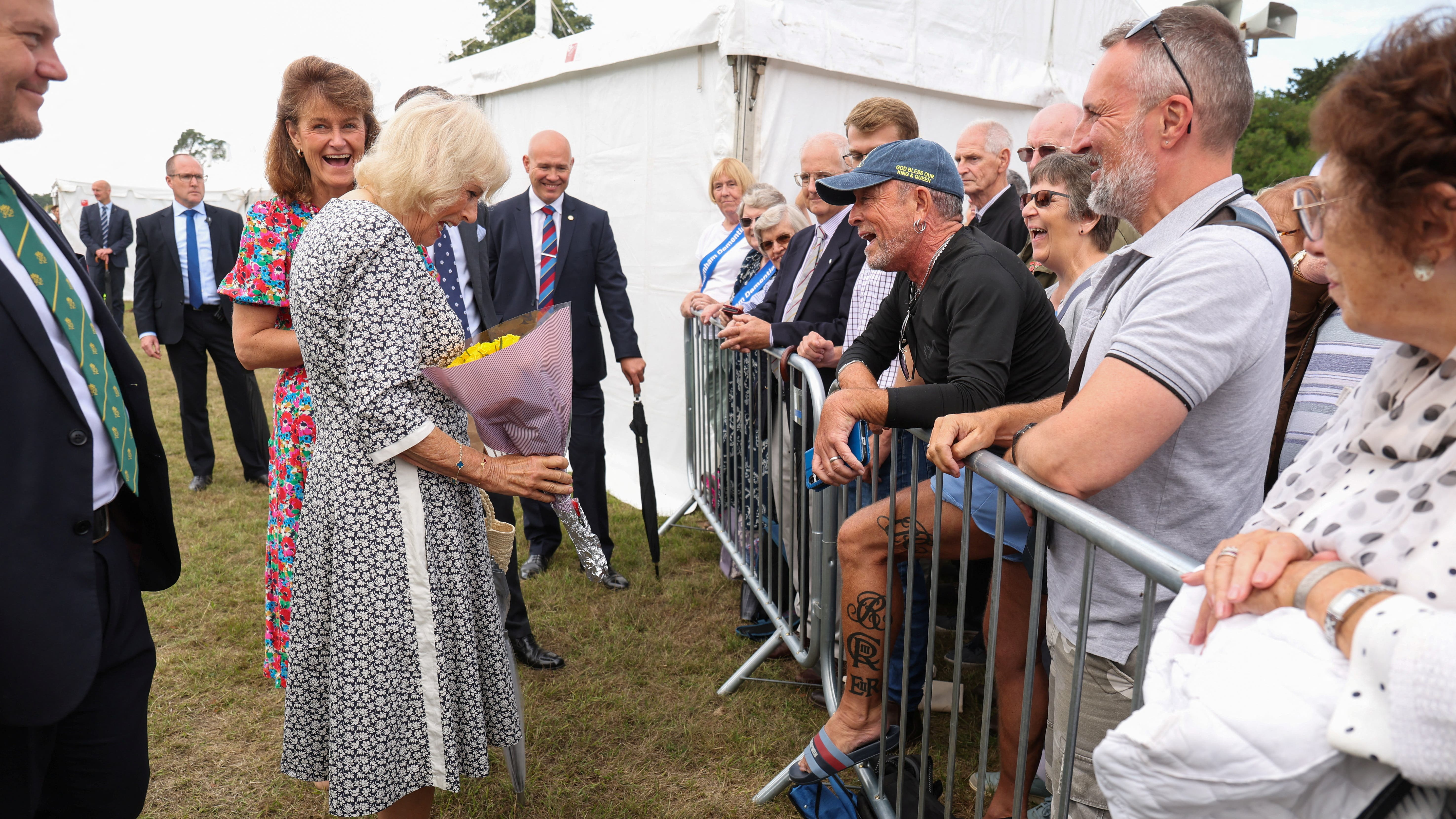 Queen Camilla meets royal superfan with monarchy tattoos