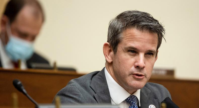 Rep. Adam Kinzinger (R-Illinois) speaks during a House Committee on Foreign Affairs hearing on Capitol Hill on March 10, 2021.
