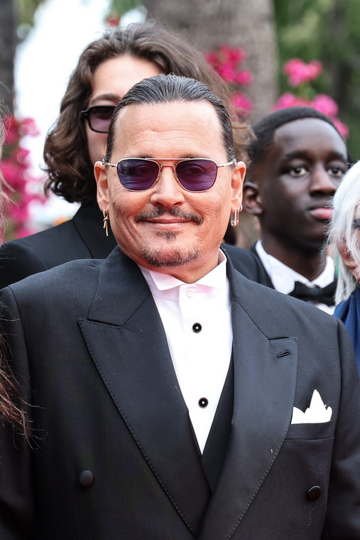 Johnny Depp na otwarciu 76. Festiwalu Filmowego w Cannes, 2023 r.