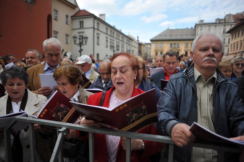 Lekcja Śpiewania na krakowskim rynku 