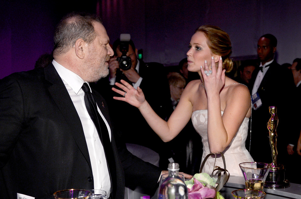 Harvey Weinstein i Jennifer Lawrence podczas Balu Gubernatora