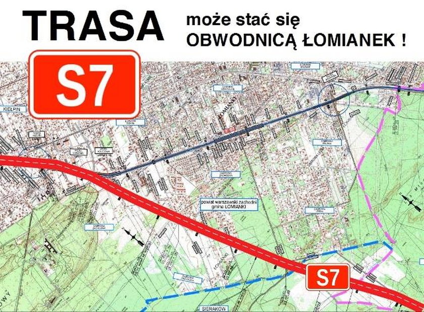 Planowany przebieg trasy S7