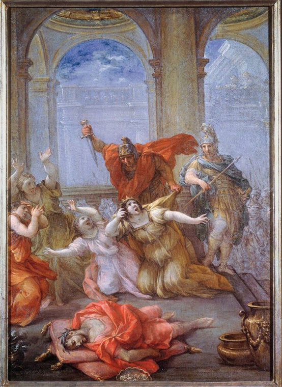 Lazzaro Baldi "Zabójstwo cesarza Kaliguli" XVII w.