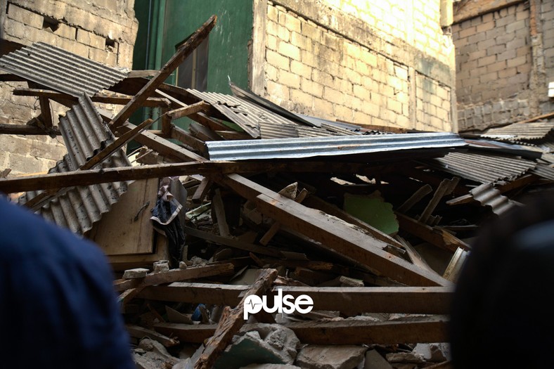 The Lagos Island building that collapsed while it was being demolished 