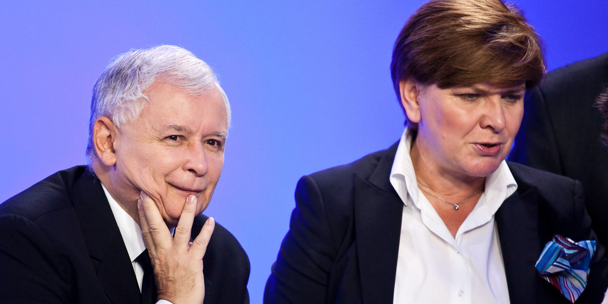 Jarosław Kaczyński i Beata Szydło.