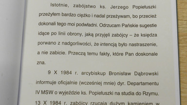 Wśród dokumentów IPN list gen. Kiszczaka dotyczący morderstwa ks. Popiełuszki