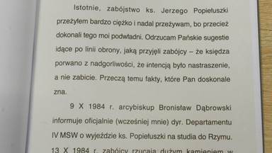 Wśród dokumentów IPN list gen. Kiszczaka dotyczący morderstwa ks. Popiełuszki