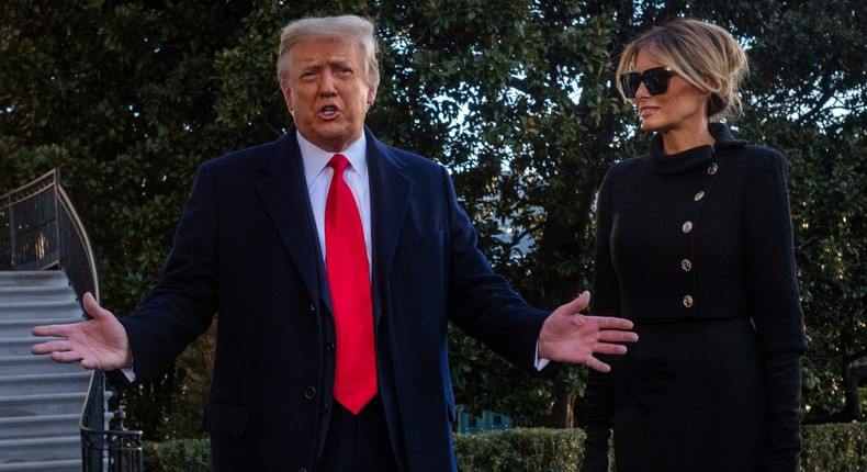 Former President Donald Trump and former first lady Melania Trump.
