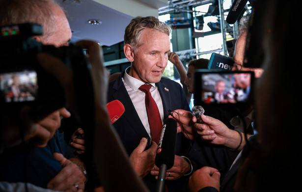 Bjoern Hoecke, przewodniczący frakcji partii Alternatywa dla Niemiec (AfD) w parlamencie regionalnym Turyngii