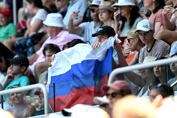 Rosyjska flaga. Australian Open