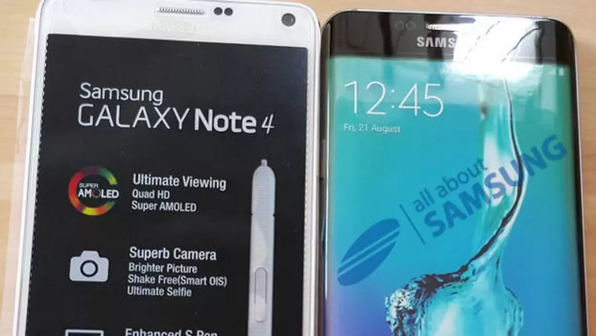 Samsung Galaxy S6 Edge Plus na zdjęciach obok Galaxy Note 4