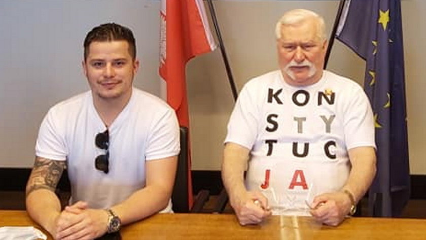 Rafał Collins i Lech Wałęsa