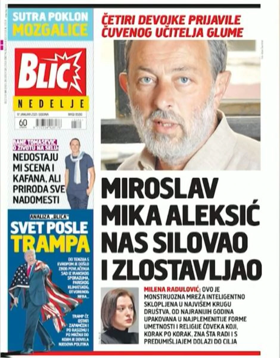 Blic naslovna strana iz 2021. godine 