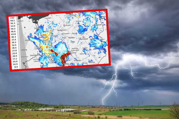 Nadciągają gwałtowne burze z gradem i ulewami. Ostrzeżenie IMGW