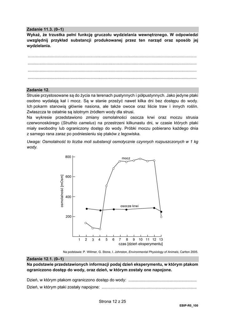 Rozszerzona matura z biologii 2021 - arkusz egzaminacyjny