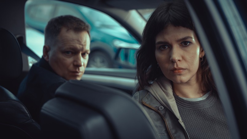 Nela Maciejewska i Maciej Stuhr w serialu "Glina"